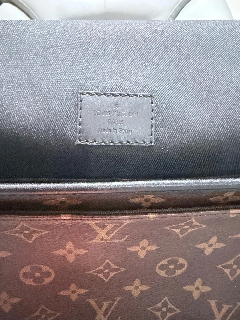 Monogram Canvas Crossbody Messenger Bag - Brown